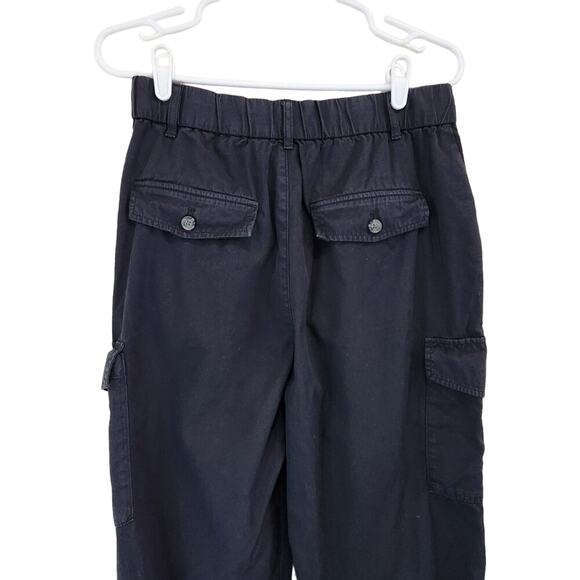 Gap Cotton High Rise Pleated Cargo Pants Trouser Black Size 6 Short Petite - Picture 5 of 12